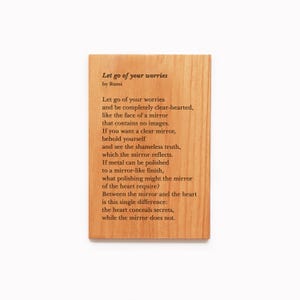 Poesia personalizzata incisa in legno 4x6
