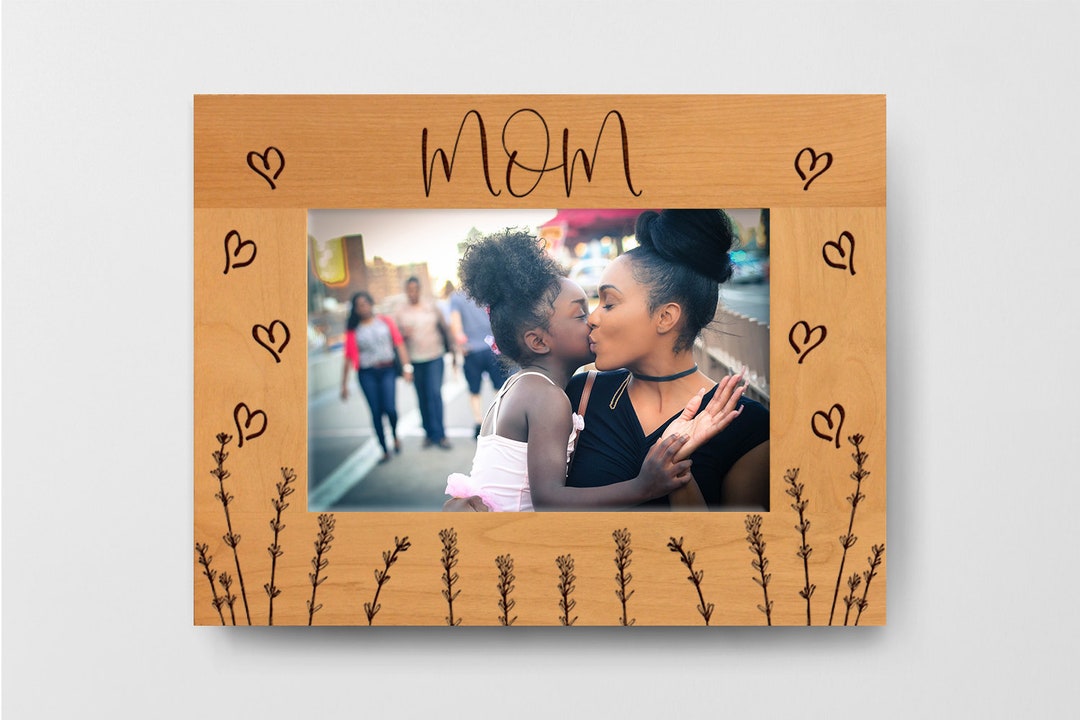 Custom Mom Daughter Picture Frame Engraved, Personalized Gift for Her