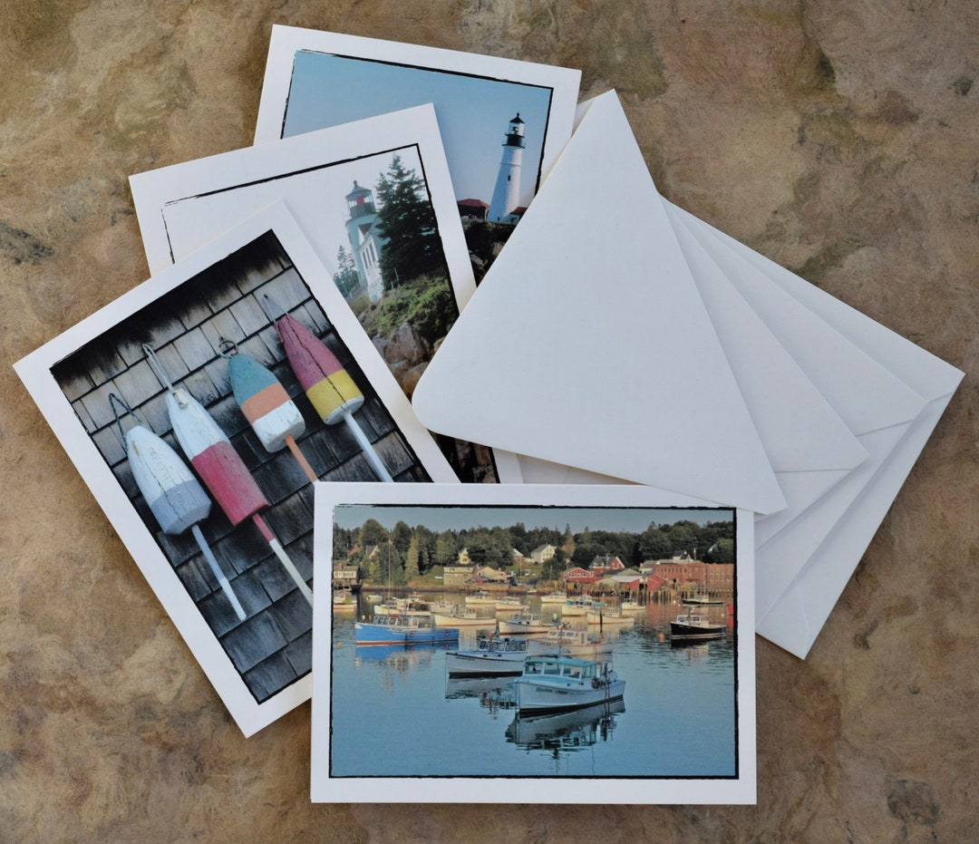 Maine Greeting Cards, Coastal Maine Note Cards, Lighthouse Cards
