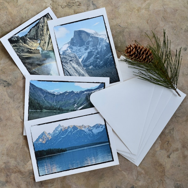 Eco Friendly National Parks Greeting Cards, Grand Tetons Card, Yellowstone Card, Glacier Card, Yosemite Card