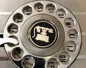 Old Metal and Plastic Personal Telephone Directory, Rotary Dial Motif, Movie Set Prop, 1960 39 s Theater Play Prop, Funky Used Phone Directory