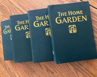 Vintage Garden Delights, 4 Bound Volumes of "The Home Garden", 1944-45, Garden Design, Pest Control, 1940's Victory Gardens, Flowers