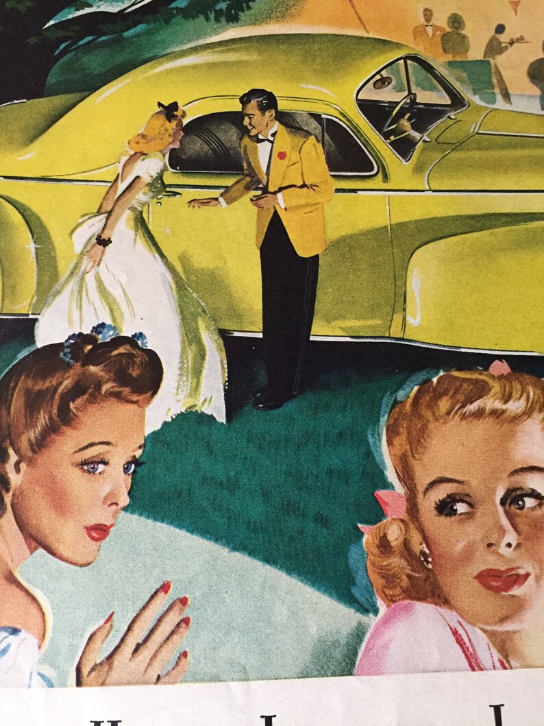 Daffodil Yellow 1941 Lincoln Zephyr V12 Engine Life Magazine Etsy