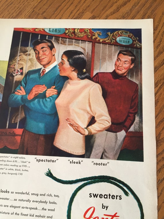 Jantzen Sweater Ad Turquoise Men's 