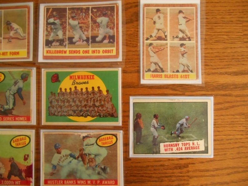 Includes Musial Baseball Cards Large Sized Copies for Bulletin Board Ships Free Library Display Aaron Killebrew Maris Spahn Etc.