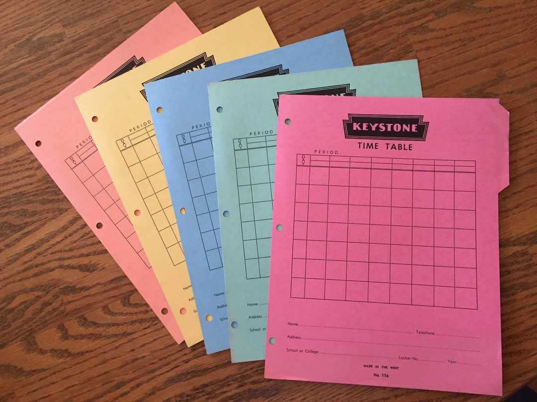 Colorful Vintage Notebook Dividers Keystone Manufacturing Etsy