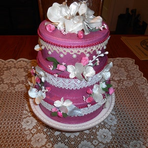 Faux Wedding Cake, 3 Tier Wedding Cake, Fake Wedding Cake, Display Cake, Photo PropWedding Gift, Unique Care Home Prop