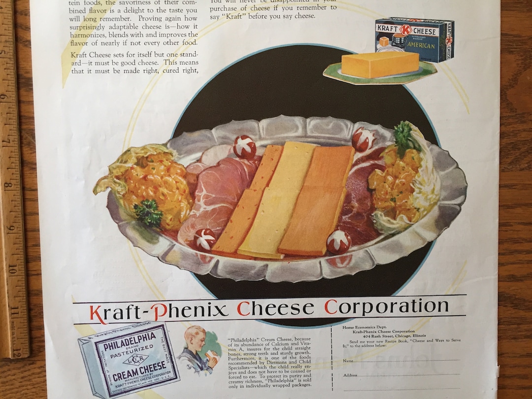 極希少 1920's vintage kraft cheese company Kraft 1925 1920s Usa Cheese Drawing by The Advertising