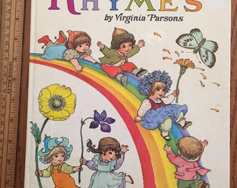 Rainbow Baby Pride: Rainbow Color Artwork, Children's Rainbow Room Decor, DecorGay Rainbows, Lovely Flower Child Page, 1974 Rare Kid's Book