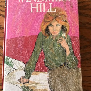 British Girl's Book, 1970  Collins Seagull Library Hardcover "Windmill Hill" by Wyn Brocklebank, Groovy Pink Cover, Baby Boomers Memory Book