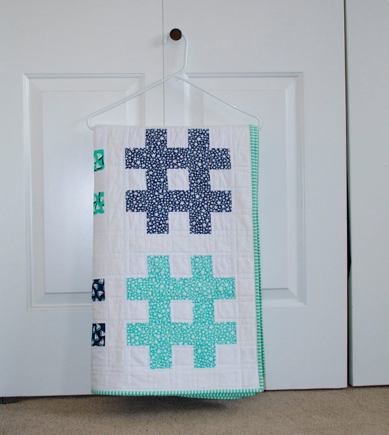 Hashtag Baby Quilt Etsy