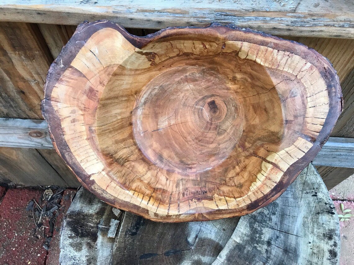 Cherry End Grain Live Edge Bowl Etsy