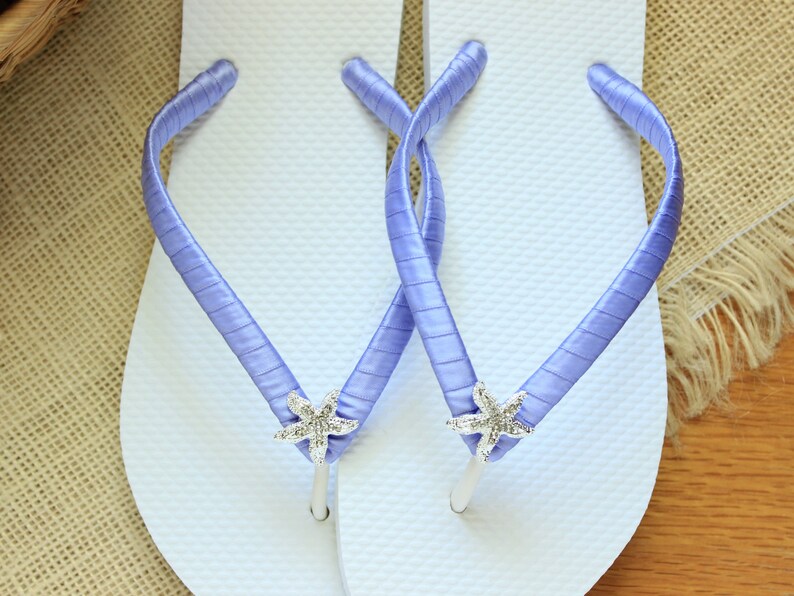 Iris Lilac Wedding Flip Flops Beach Wedding Shoes Etsy