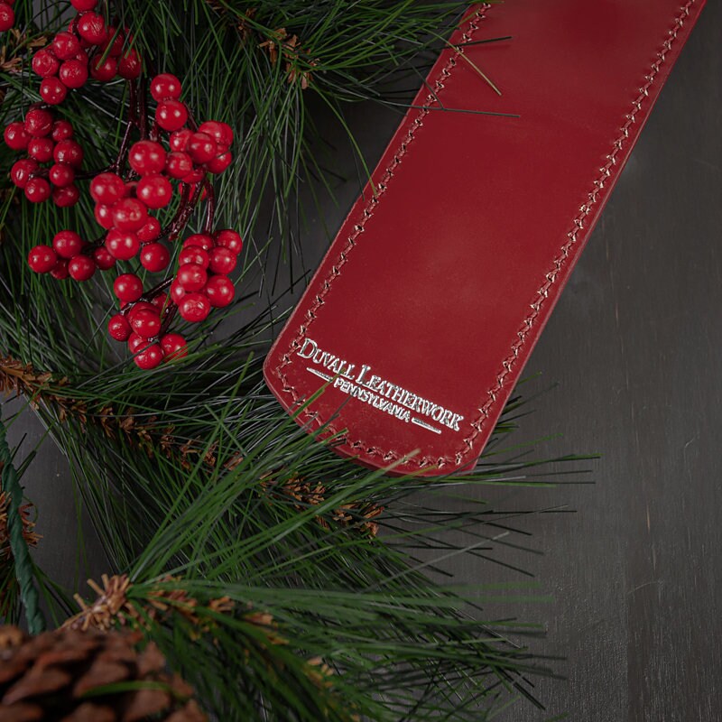 Silver Bells, Leather Sleigh Bell Hanger, Hanging Bells for Door