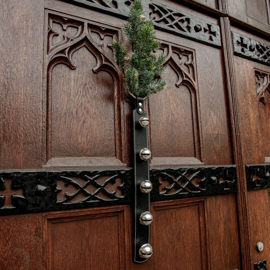 Sleigh Bell Door Hanger, Christmas Sleigh Bells Hanging Decoration