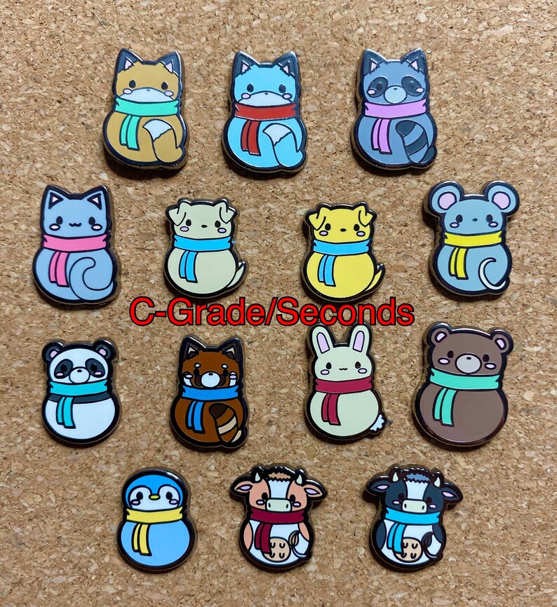 SALE Fall Friends Hard Enamel Mini Pin C-GradeMajor Defects