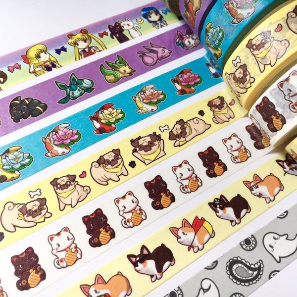 15mm x 10m Full Color Washi Tape