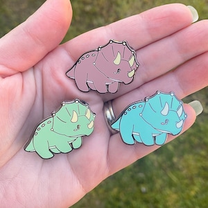 SALE Minor Defects and Seconds Triceratops Hard Enamel Pin