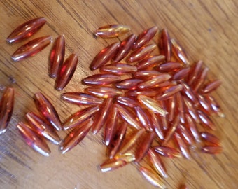 Vintage, Long Brown Plastic Beads