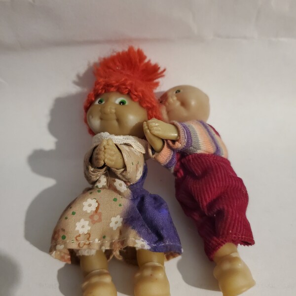 Vintage Hugging Dolls, Brother and Sister, Repair Project