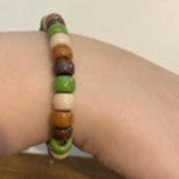 Handmade Cottage Core Pony Bead Bracelet