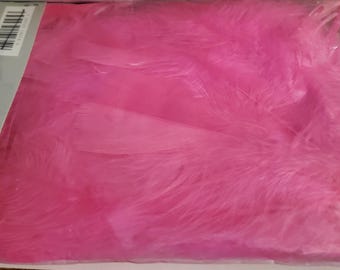 Pink Craft Feathers, New Old Stock