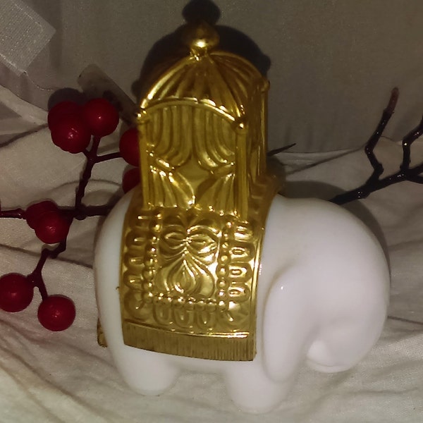 Vintage Milk Glass, Avon Elephant ,Cologne Decanter