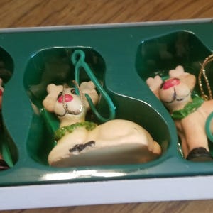Vintage Whimsical, Christmas Deer, Hanging Ornaments, Holiday Trim