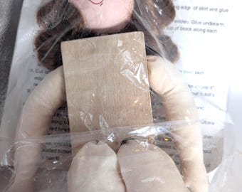Eighteen Inch Muslin and Wood, Country Angel Doll