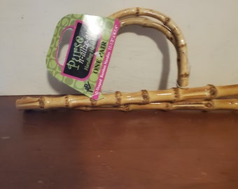 Vintage, D Shape, Bamboo Purse Handles