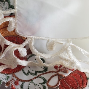 Embroidered Pumpkin, Squash, Fall Polyester Napkins, Set of Eleven