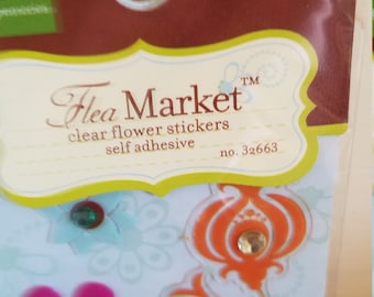 Vintage Flower Stickers, Self Adhesive