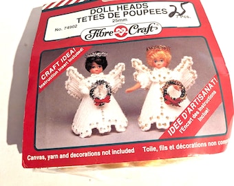 Mini Doll Heads on Wire Pick, Package of Seven