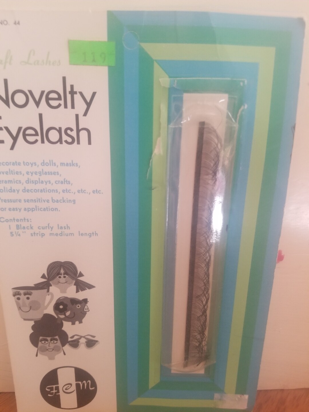Vintage, Novelty Eye Lash, One Piece to Cut, Doll Making Supply Etsy