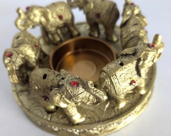 Circle of Brass Elephants, Incense Holder