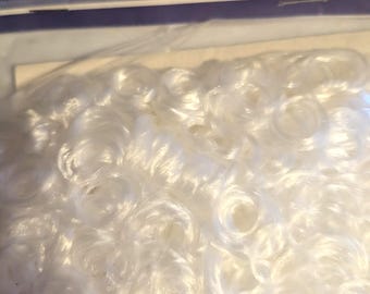 Vintage Curly Craft, White Curly, Doll Hair