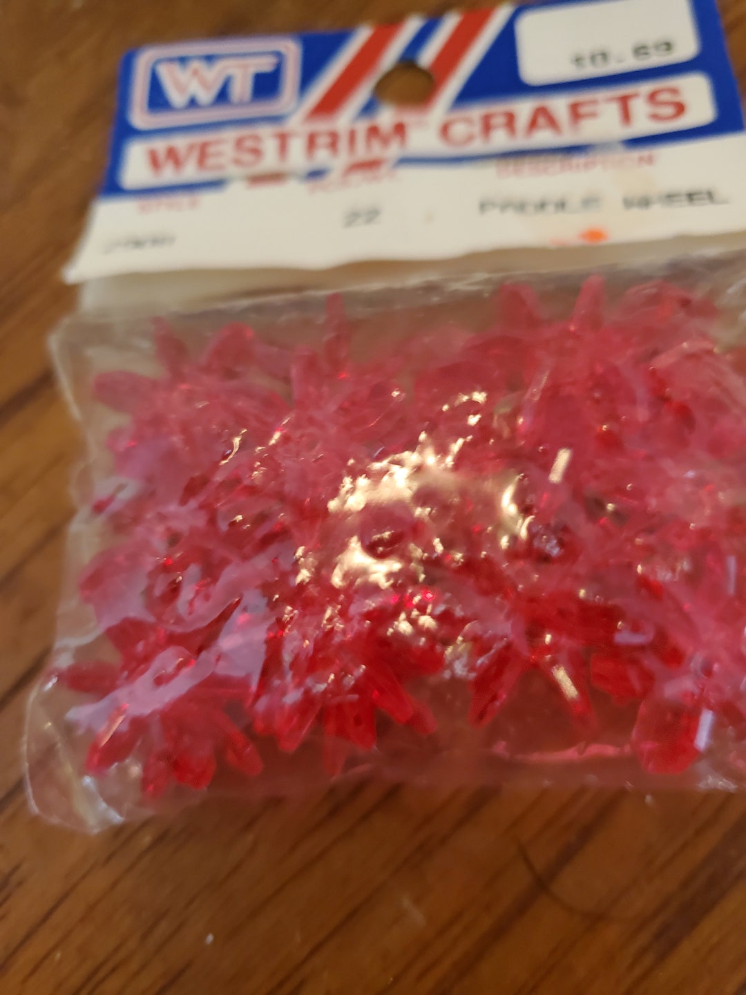 Red Paddle Wheel Beads, 22 Pieces in Package Etsy