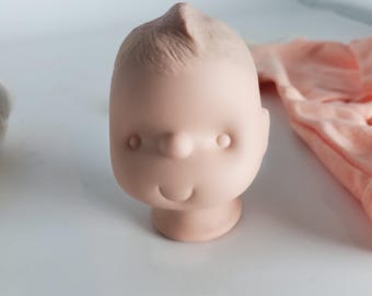 Porcelain Doll Head and Cloth Body Kit, No Hands or Feet