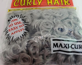 Vintage Curly Hair, Dolls or Animal Hair, Storm Gray