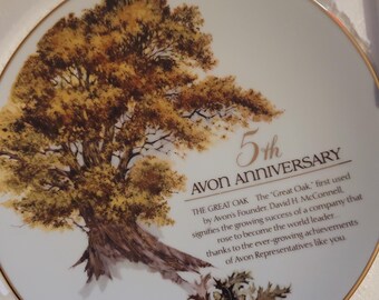 Avon 5th Anniversary Plate, Mint in Box