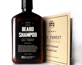 Champú barba - 100% Cuidado de la barba natural. Limpia a fondo y acondiciona profundamente su barba. Promueve el crecimiento de la barba y detiene la picazón de la barba.