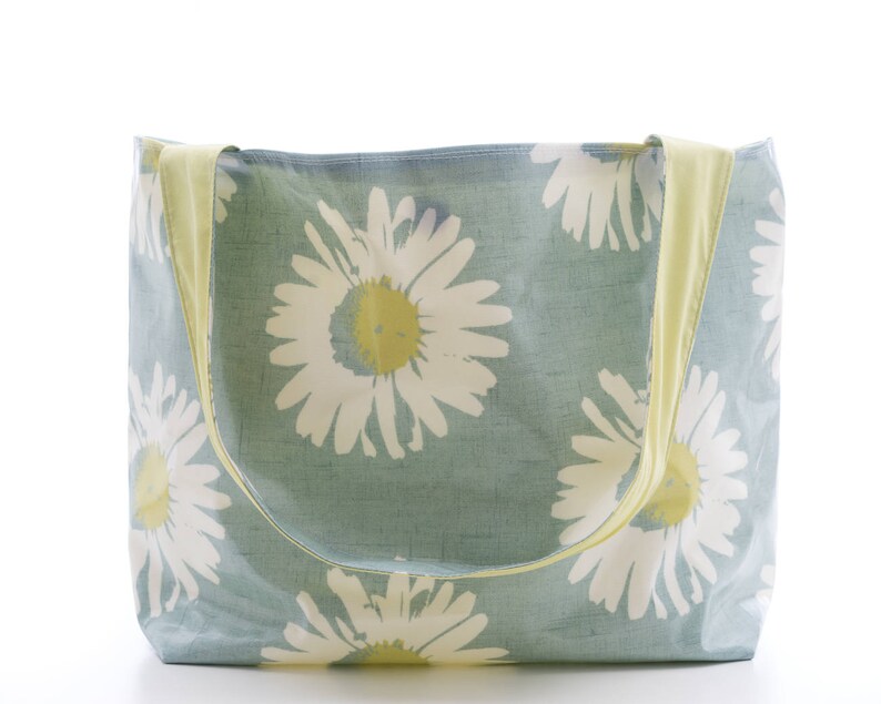 Daisy Shoulder Bag Oilcloth Weekender Bag Womans Bag Beach Etsy