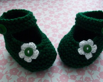 green baby girl shoes