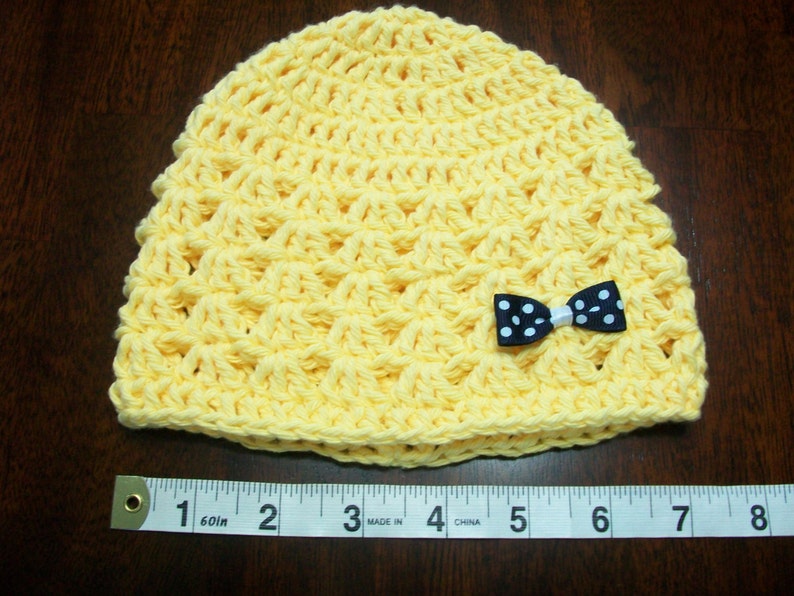 Baby Hospital Hat Baby Hat Newborn Girl Baby Summer Cotton Beanie Yellow Baby Photo Prop Newborn Knitted Baby Hat Yellow Summer Hat