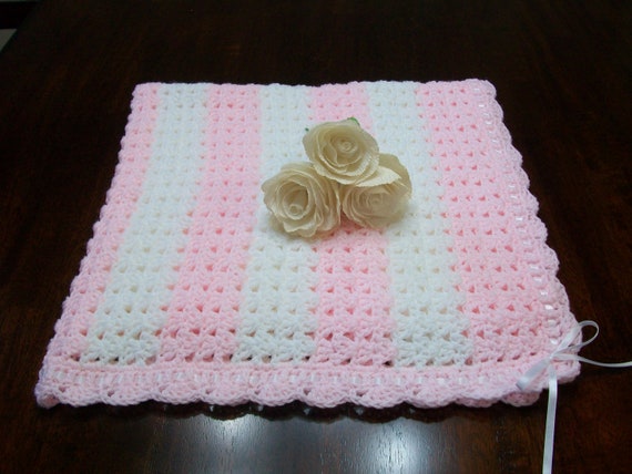 pink crochet baby blanket