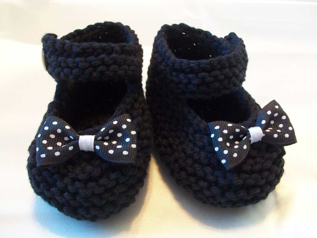 Black Baby Booties Black Baby Shoes Black Baby Girl Shoes Etsy UK