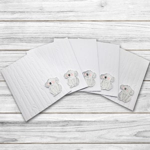 Koala cards, Sweet Koala card, Handmade koala card, cute koala, handmade card, Blank card, embossed card