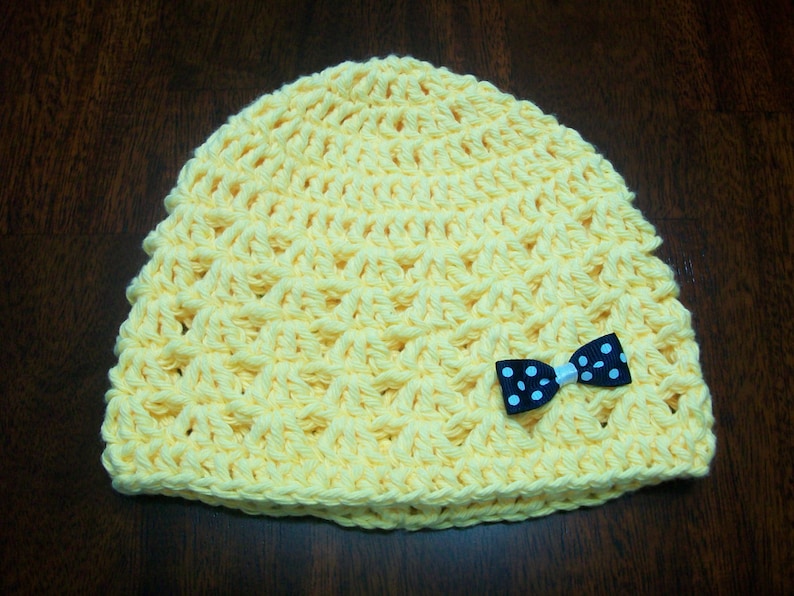 Baby Hospital Hat Baby Hat Newborn Girl Baby Summer Cotton Beanie Yellow Baby Photo Prop Newborn Knitted Baby Hat Yellow Summer Hat