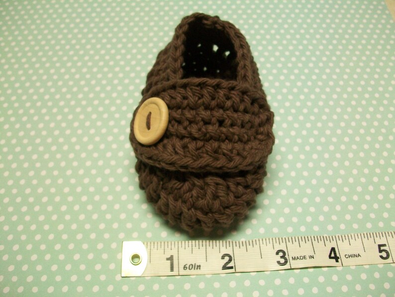 Brown Baby Booties Brown Baby Shoes Brown Newborn Shoes - Etsy