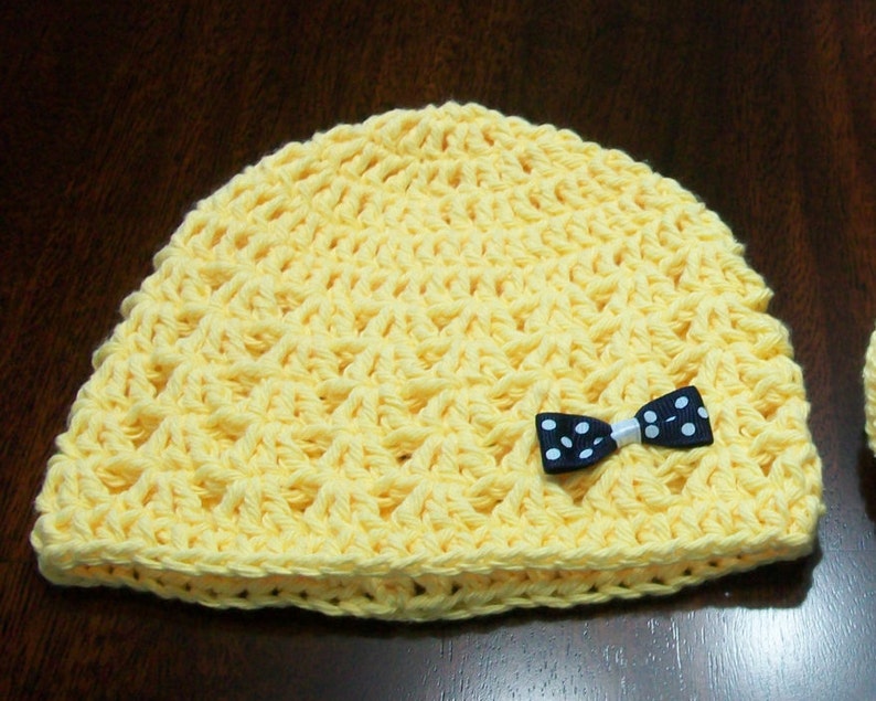 Baby Hospital Hat Baby Hat Newborn Girl Baby Summer Cotton Beanie Yellow Baby Photo Prop Newborn Knitted Baby Hat Yellow Summer Hat